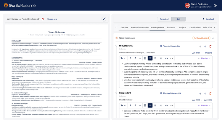 GorillaResume
